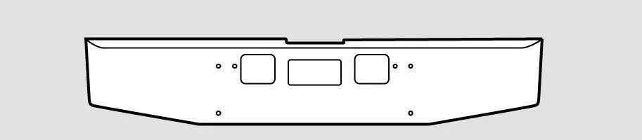 Freightliner 122SD/Coronado Bumper Steel Chrome