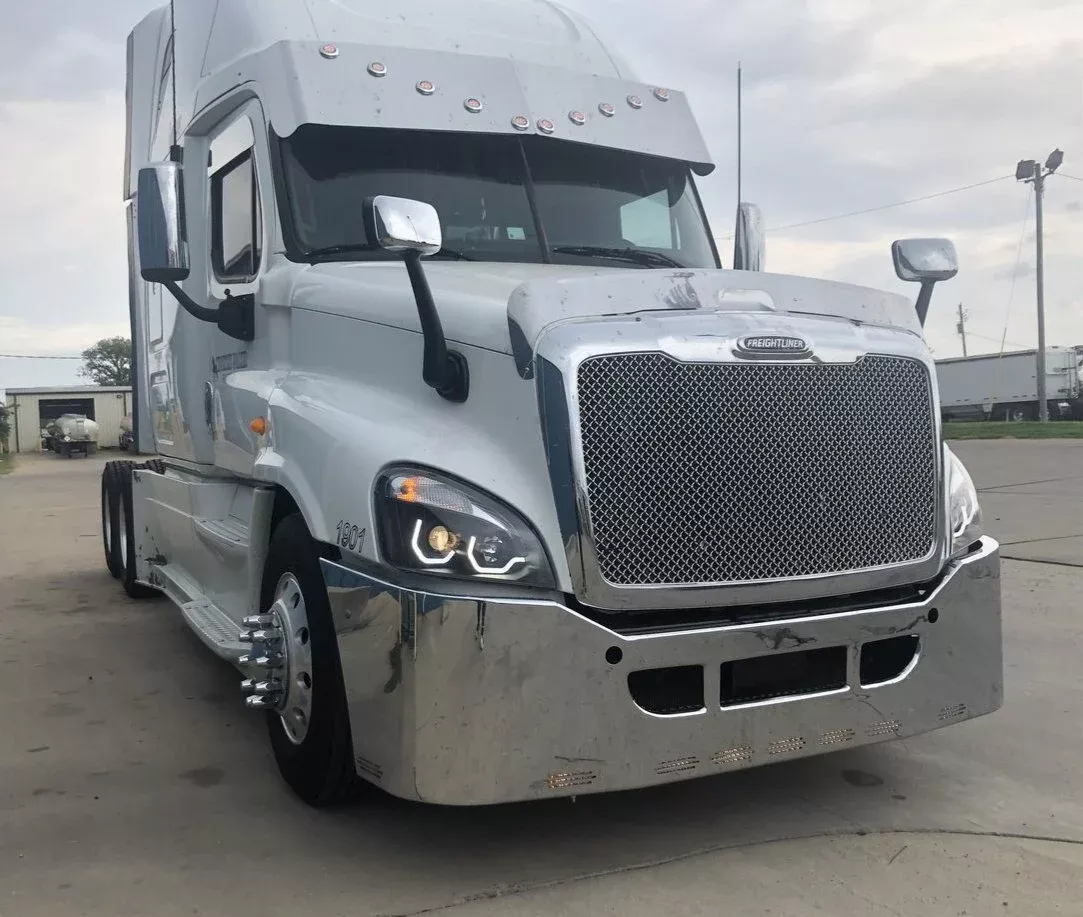 Freightliner Cascadia 2008-2017 chrome plastic mesh grill w /inner bug screen
