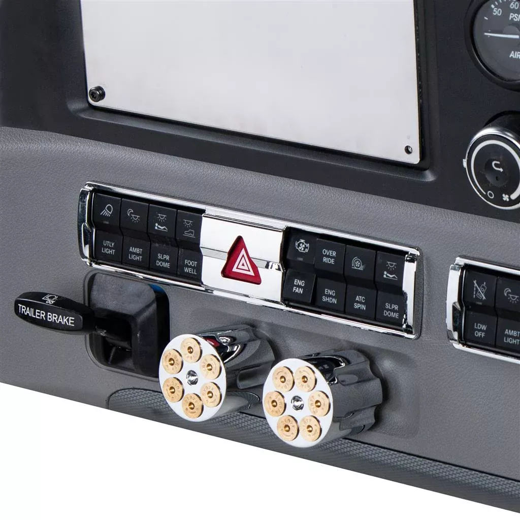 Freightliner Cascadia 2018+ chrome plastic hazard panel trim