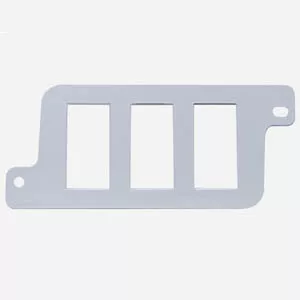Freightliner Century/Columbia chrome plastic left lower bottom dash panel w/3 switch holes