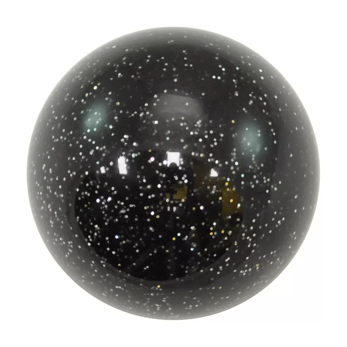 Glitter 2.25" diameter round gear shift knob w/ 1/2" x 13 adapter
