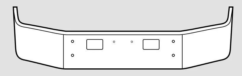 GMC C6500 C7500 Steel Chrome Bumper 2004-Newer 3130