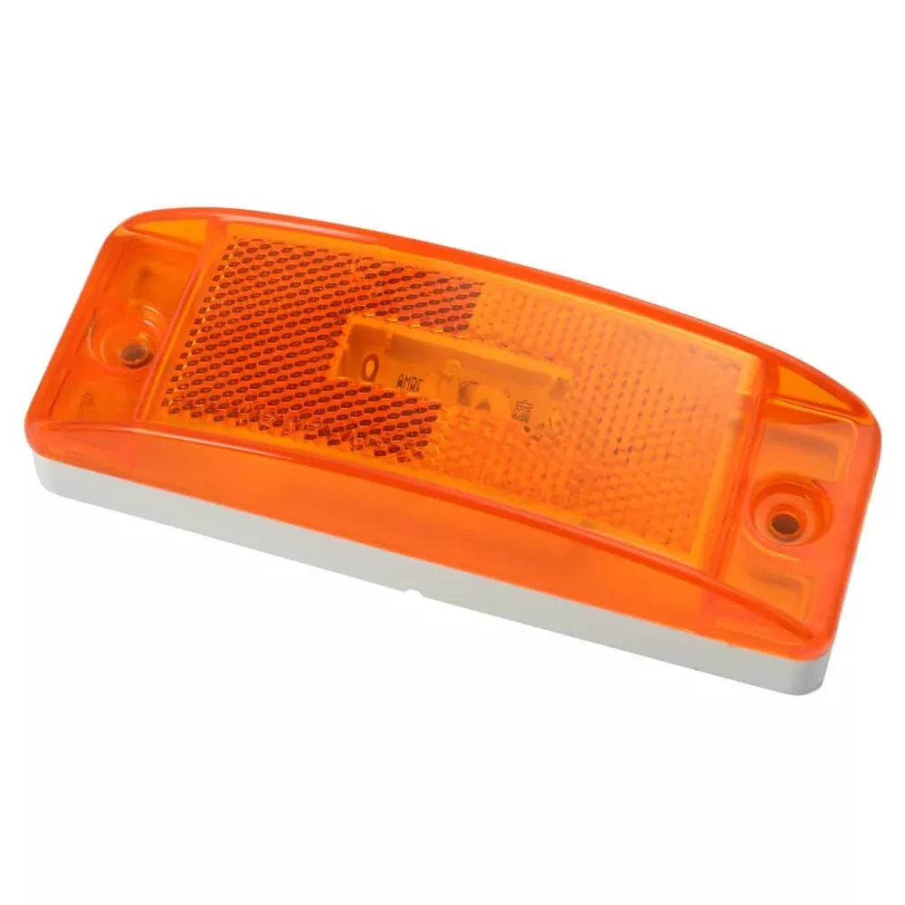 Grote SuperNova Sealed Turtleback II Amber 2" x 6" rectangular LED marker / clearance light