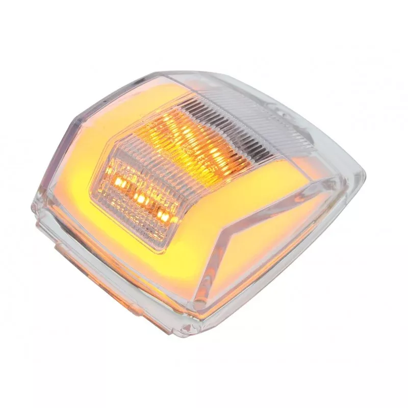 “Halo” Amber 24 diode Kenworth-style LED cab light – CLEAR lens