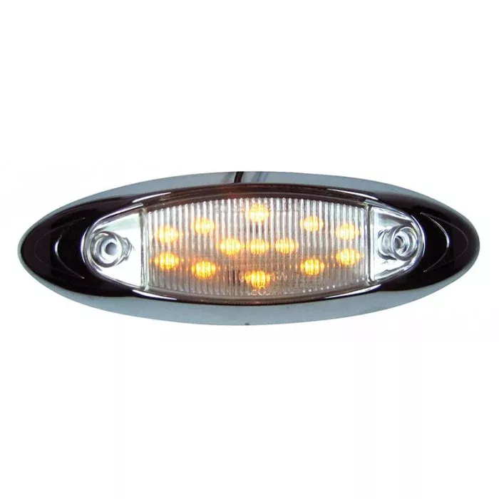 “Infinity” Amber 13 diode LED marker/clearance light – CLEAR lens