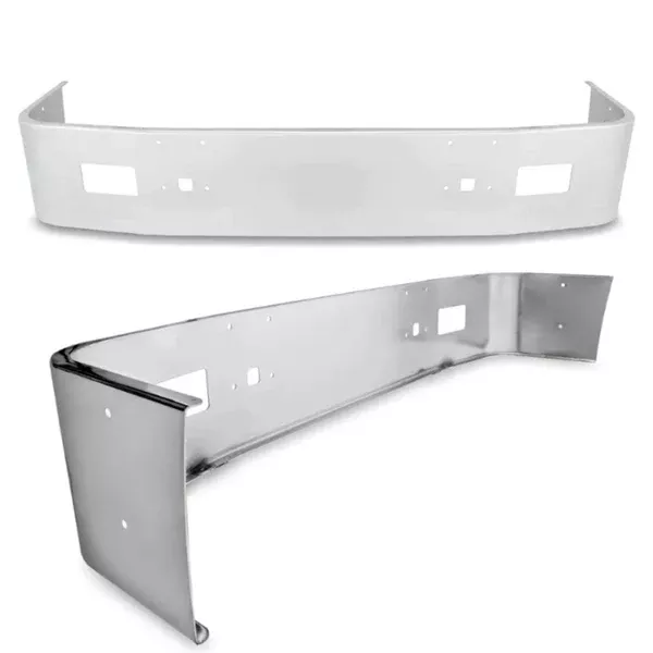 International 9200/ 9400 chrome bumper with center light hole, tow hook holes