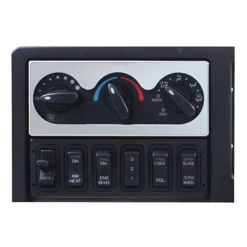 International LoneStar/ProStar chrome plastic air conditioner/heater control panel trim