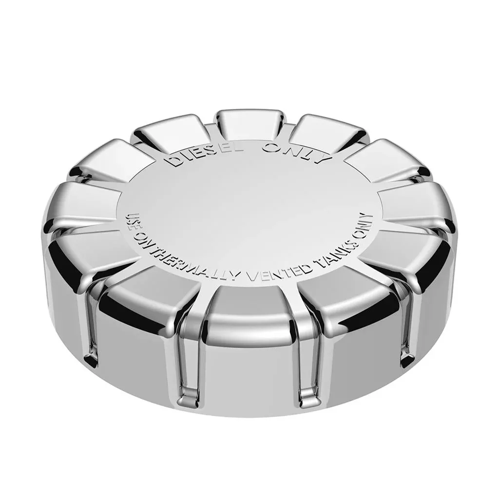 Kenworth chrome plastic fuel cap cover - NON locking