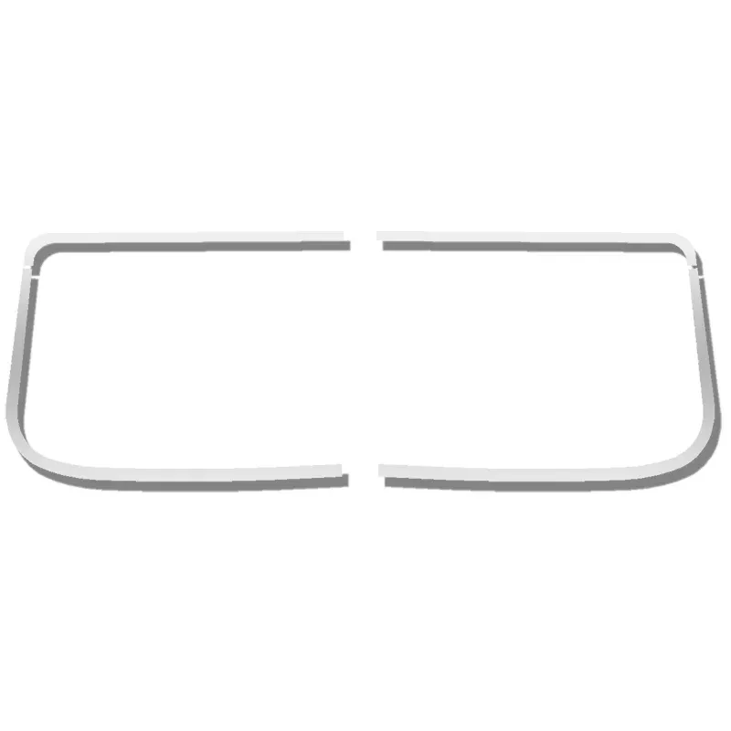 Kenworth W900 (2014) stainless steel surround for curved windshield - 4 piece kit