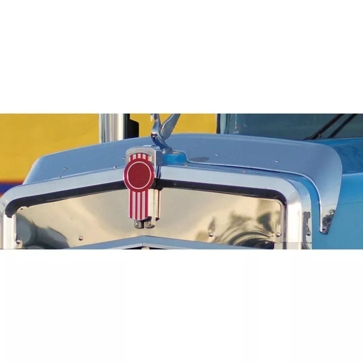 Kenworth W900L stainless steel bug deflector