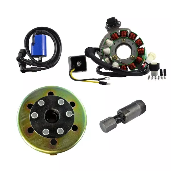 Kit Stator 200 W + Ignition Coil + Flywheel + Puller for Yamaha YFZ 350 Banshee 1987-1994 | # 2GU-85510-50-00