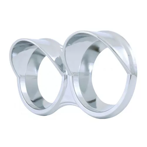 KW Chrome Small Gauge Cover w/ Visor – Double