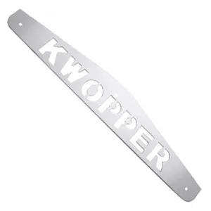 “Kwopper” 24″ chrome mudflap weights w/3 bolt-thru holes – PAIR