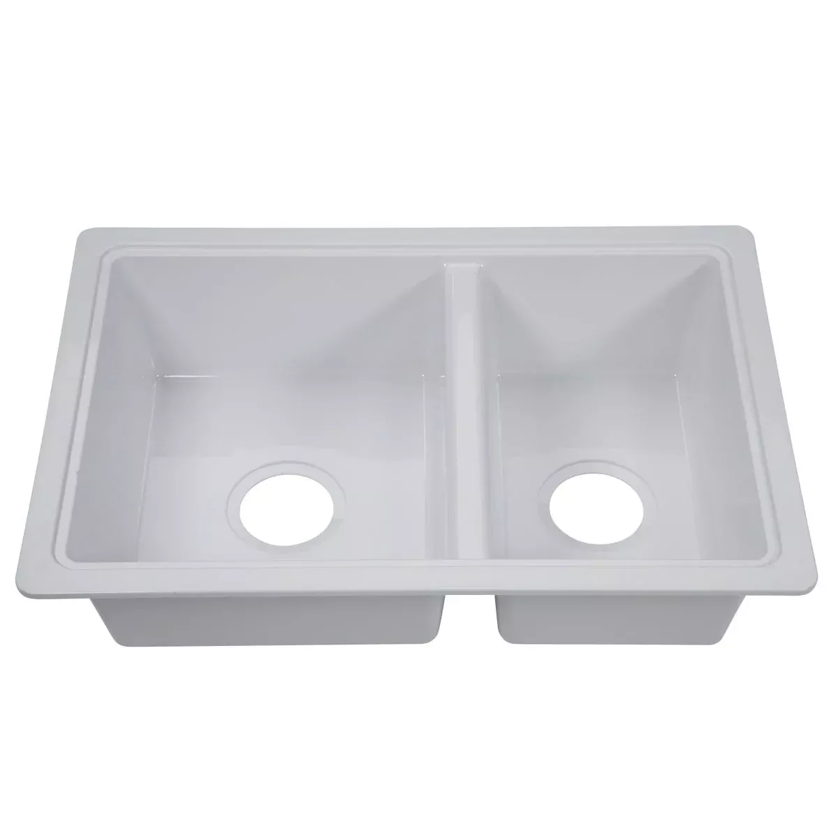Lippert RV Double Kitchen Galley Sink – 25″ x 17″ x 6.6″ – ABS Acrylic