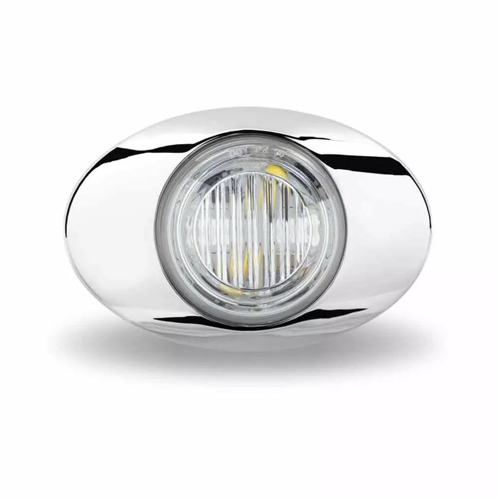 M3 Generation Red 2 diode LED mini-oval marker light – CLEAR lens