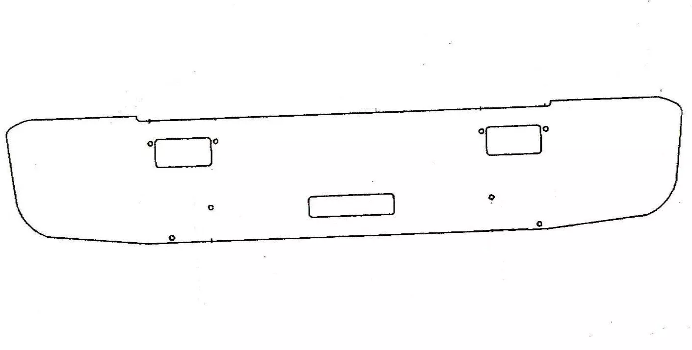 Mack Superliner II Steel Chrome Bumper without Foglights