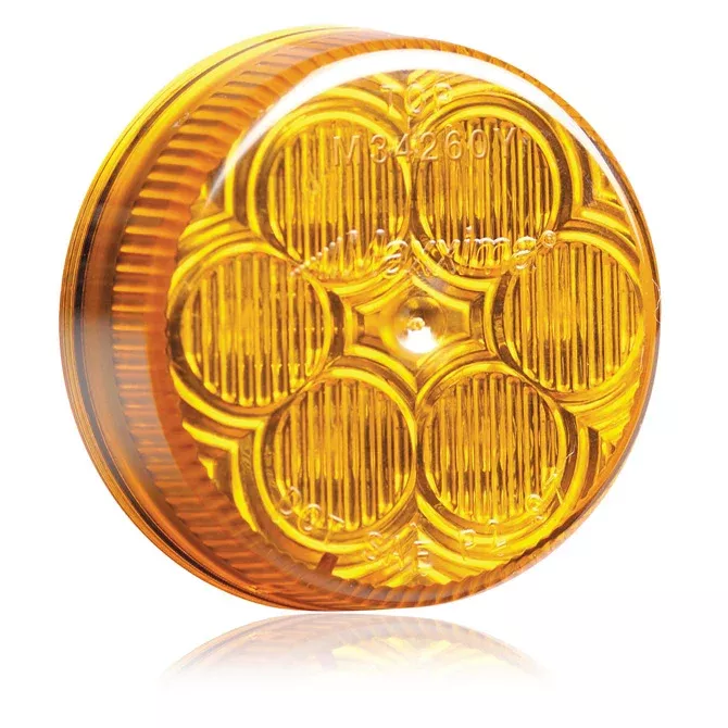 Maxxima amber 2″ round 6 diode LED marker light