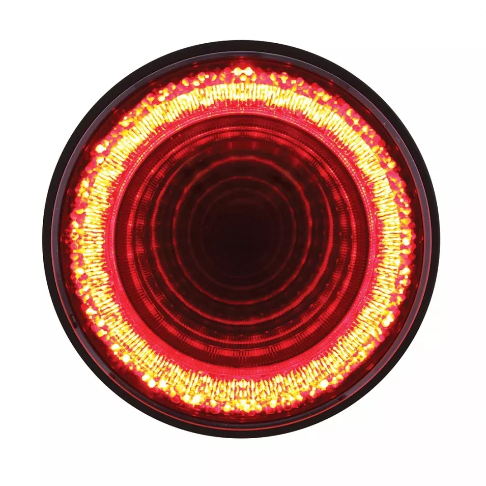 “Mirage” Red 4″ round 24 diode LED stop/turn/tail light