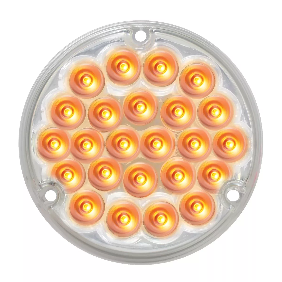 Pearl 4" LED sleeper load light w/1156 plug - Amber - CLEAR lens