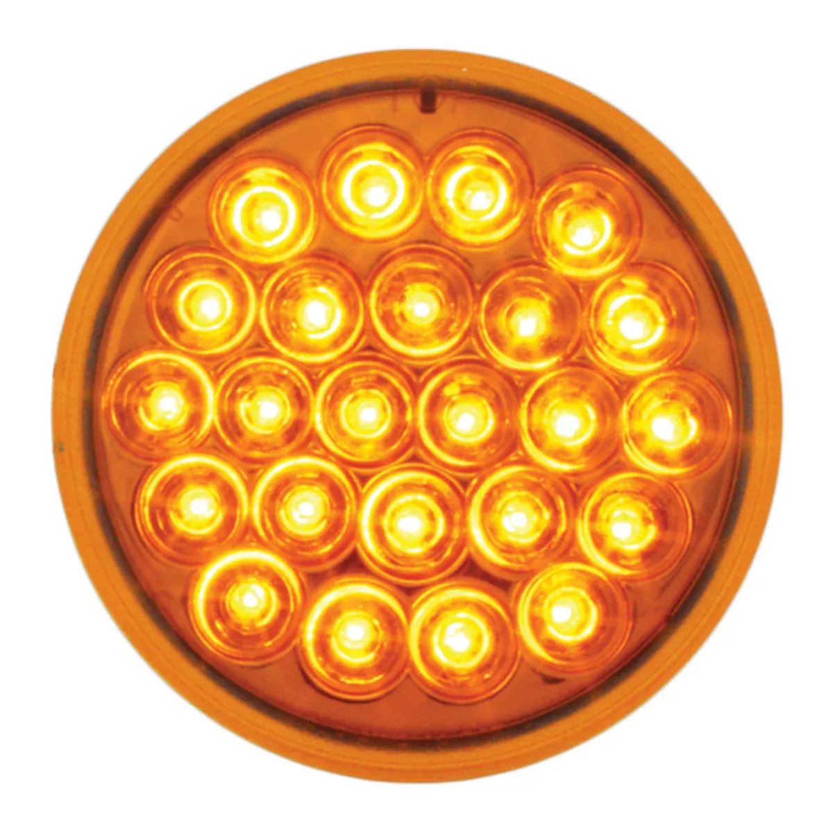 Pearl amber 4″ round 24 diode LED turn signal light