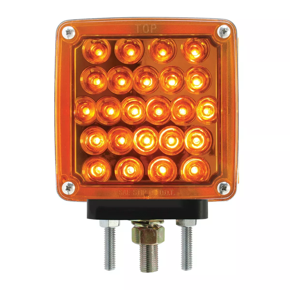 Pearl Amber/Red 48 diode square LED turn signal light – SINGLE