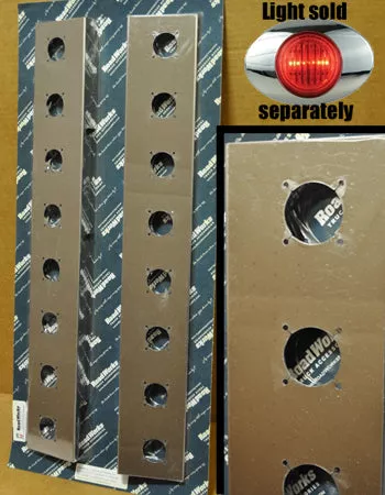 Peterbilt 15″ premium Donaldson rear air cleaner brackets w/16 Panelite M3 light holes – PAIR