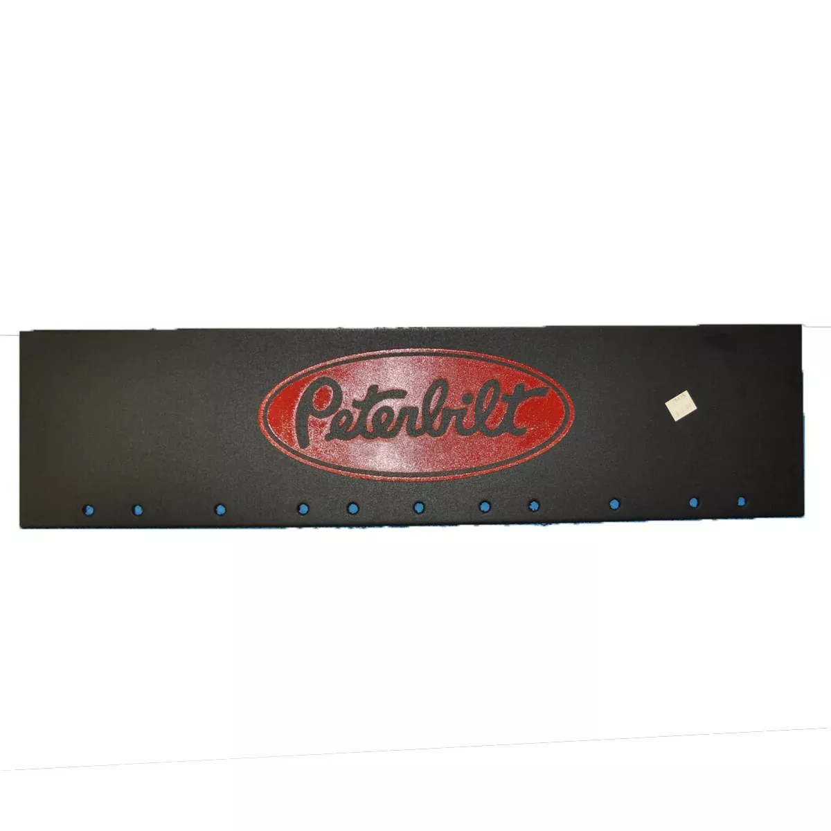 Peterbilt 24″ x 6″ black quarter fender mudflap w/red stamped logo