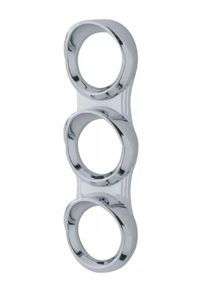 Peterbilt 379/389 2006-2021 chrome plastic small triple gauge bezel - Vertical