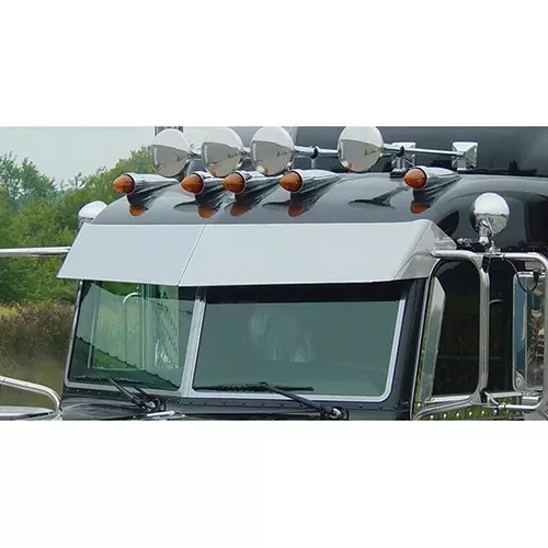 Peterbilt 388 / 389 2005+ Ultracab 11″ stainless steel blind mount drop visor