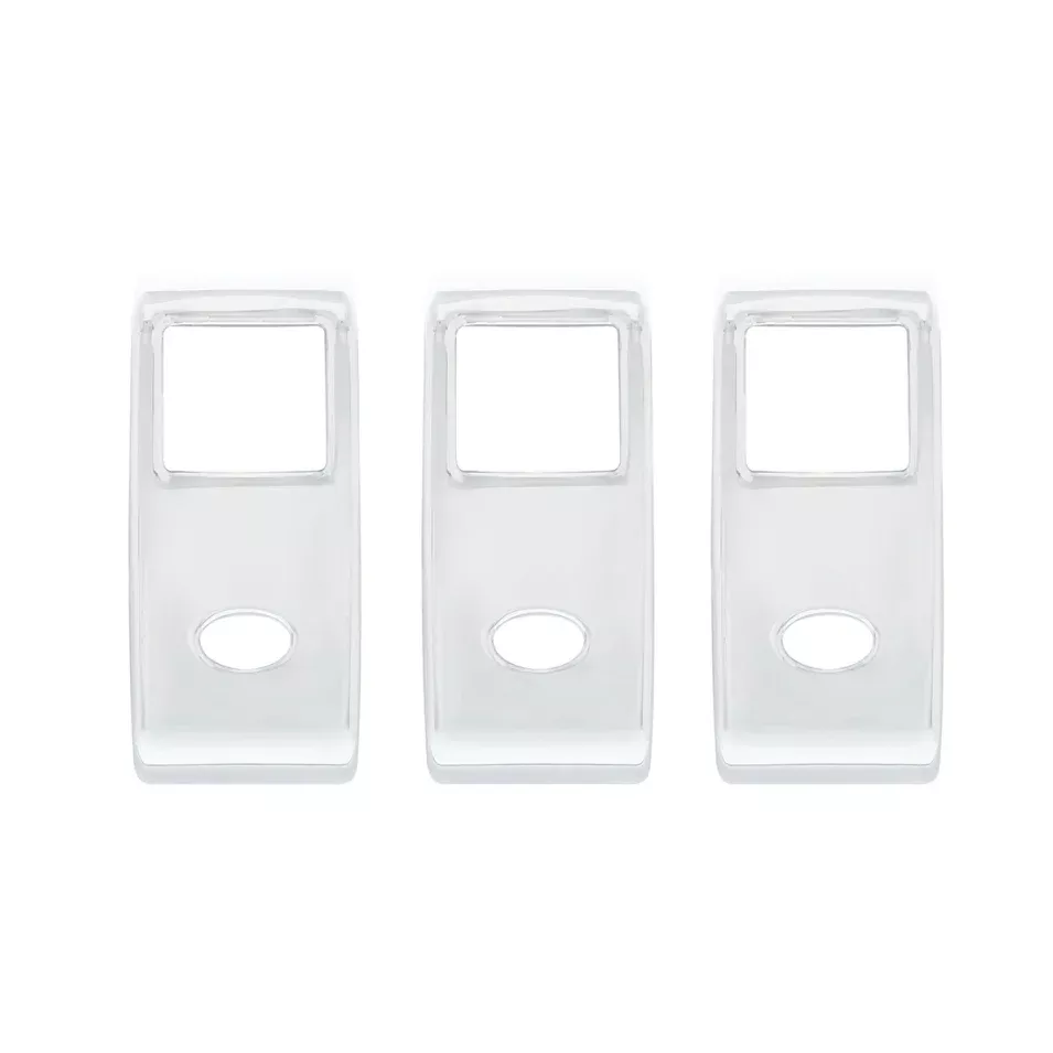 Peterbilt 567/579/587 chrome plastic rocker switch cover - 3/pack