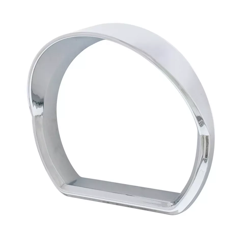 Peterbilt 579 chrome plastic speedometer/tachometer gauge bezel - SINGLE