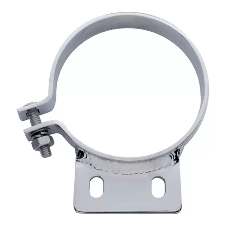 Peterbilt chrome 5″ diameter exhaust clamp, 2 holes