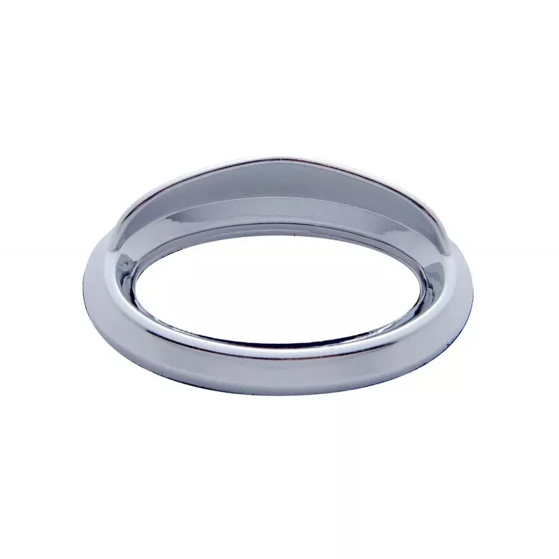 Peterbilt chrome plastic mini emblem bezel w/visor