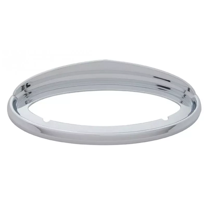 Peterbilt chrome plastic Unibilt emblem bezel w/visor