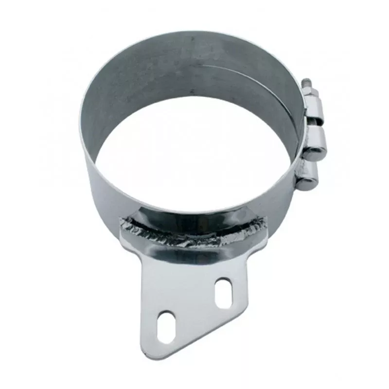 Peterbilt chrome wide band angled exhaust clamp for 7″ diameter stack kit