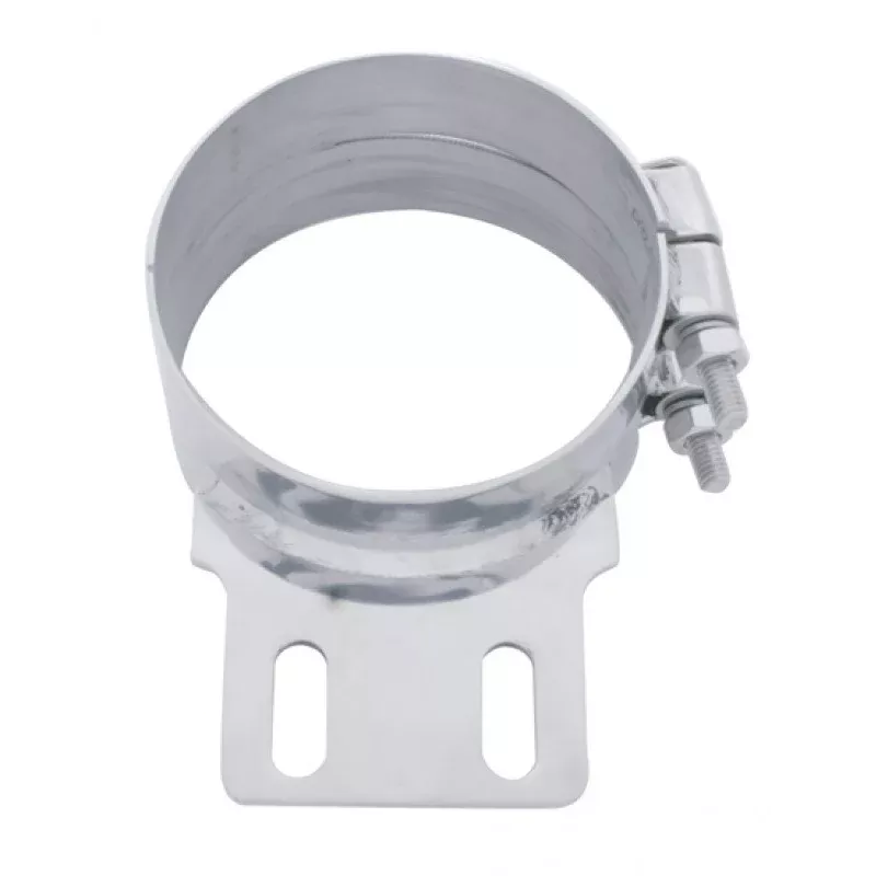 Peterbilt chrome wide band straight exhaust clamp for 6" diameter stack kit