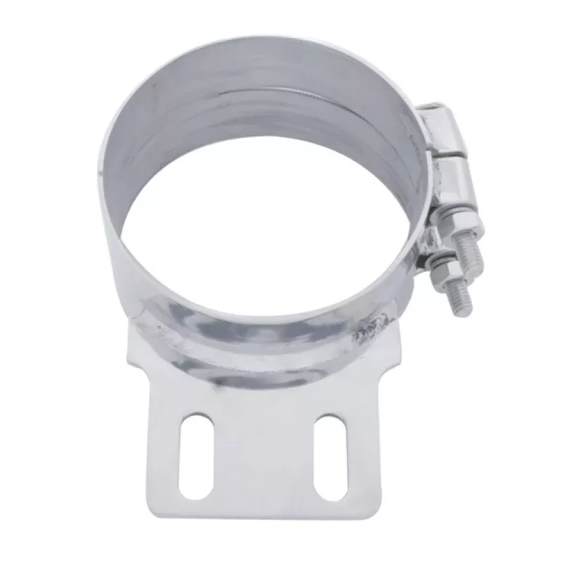 Peterbilt chrome wide band straight exhaust clamp for 7″ diameter stack kit