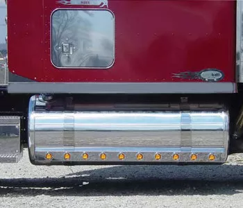 Peterbilt stainless steel 70″ Unibilt sleeper light panels w/wing extension, blank – PAIR