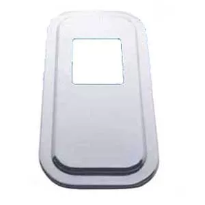 Peterbilt stainless steel gear shift plate cover w/center square hole