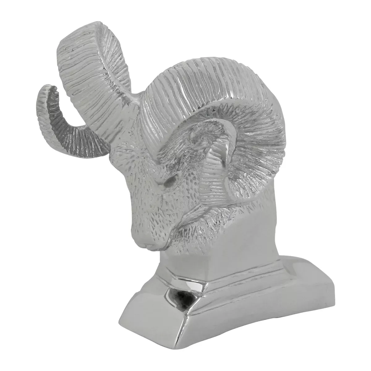 Ram’s head chrome die-cast hood ornament