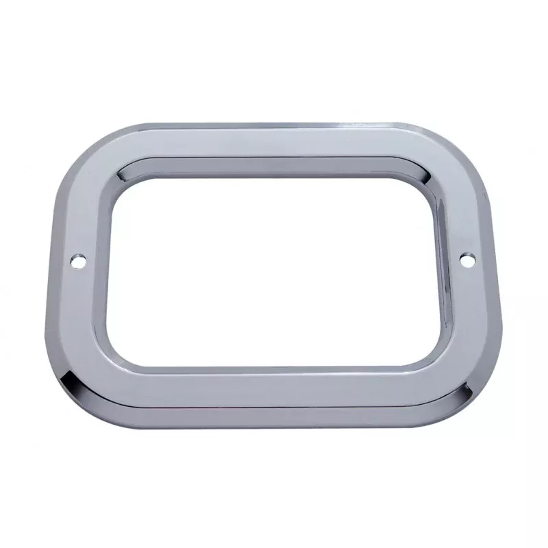 Rectangular chrome plastic light bezel