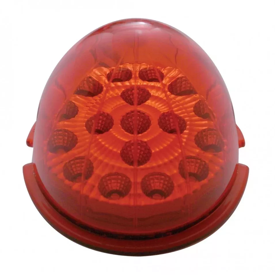 Red 17 diode LED cab light-style turn signal w/reflector