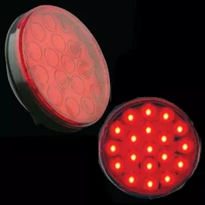 Red 4″ round 19 diode LED stop/turn/tail light