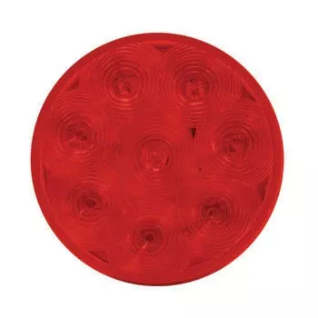 Red 4″ round 8 diode LED stop/turn/tail light