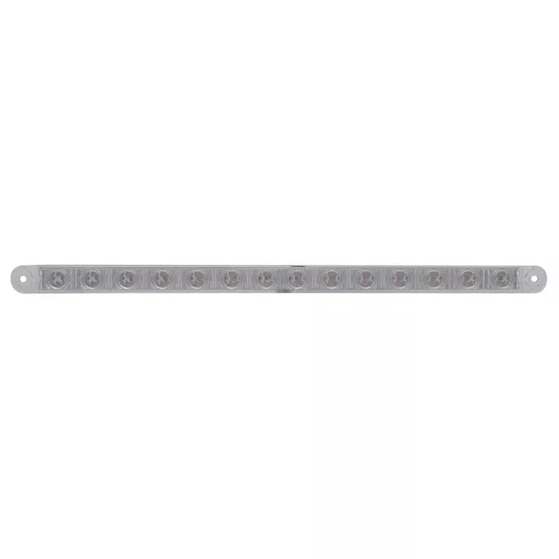 Red thin 12″ long LED stop/turn/tail light bar – CLEAR lens