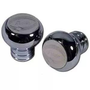Rockwood billet aluminum/chrome “Tractor/Trailer” screw-on parking brake knobs