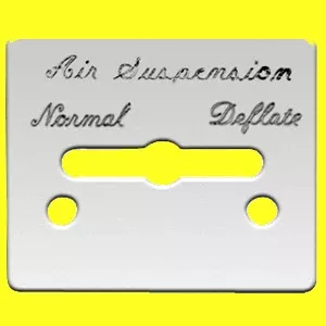 Rockwood Peterbilt 359 stainless steel “Air Suspension” switch plate