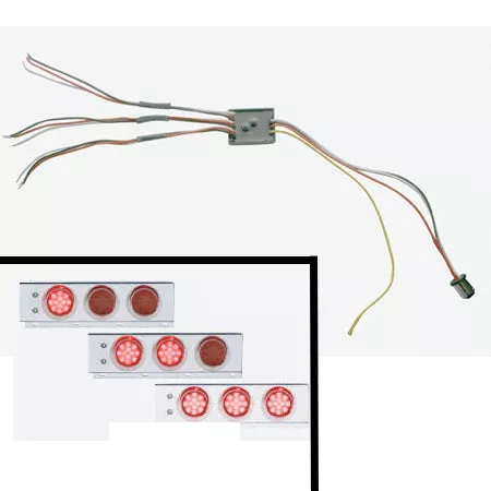 Sequential LED turn signal kit for mudflap hangers