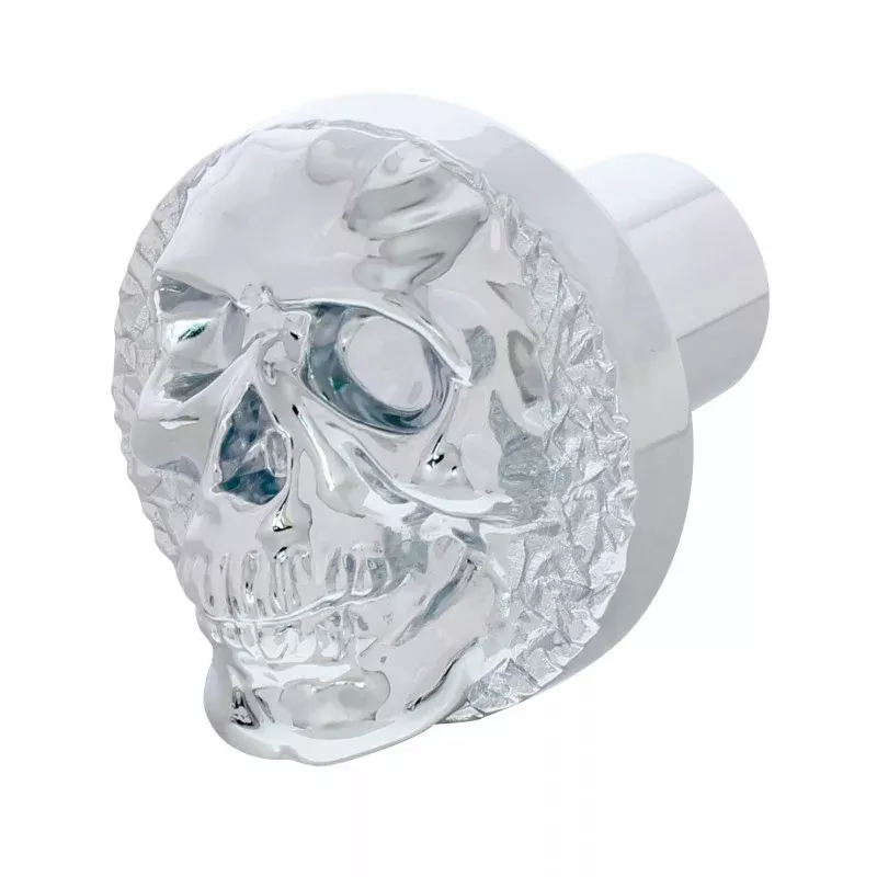 Skull chrome aluminum thread-on style air brake knob