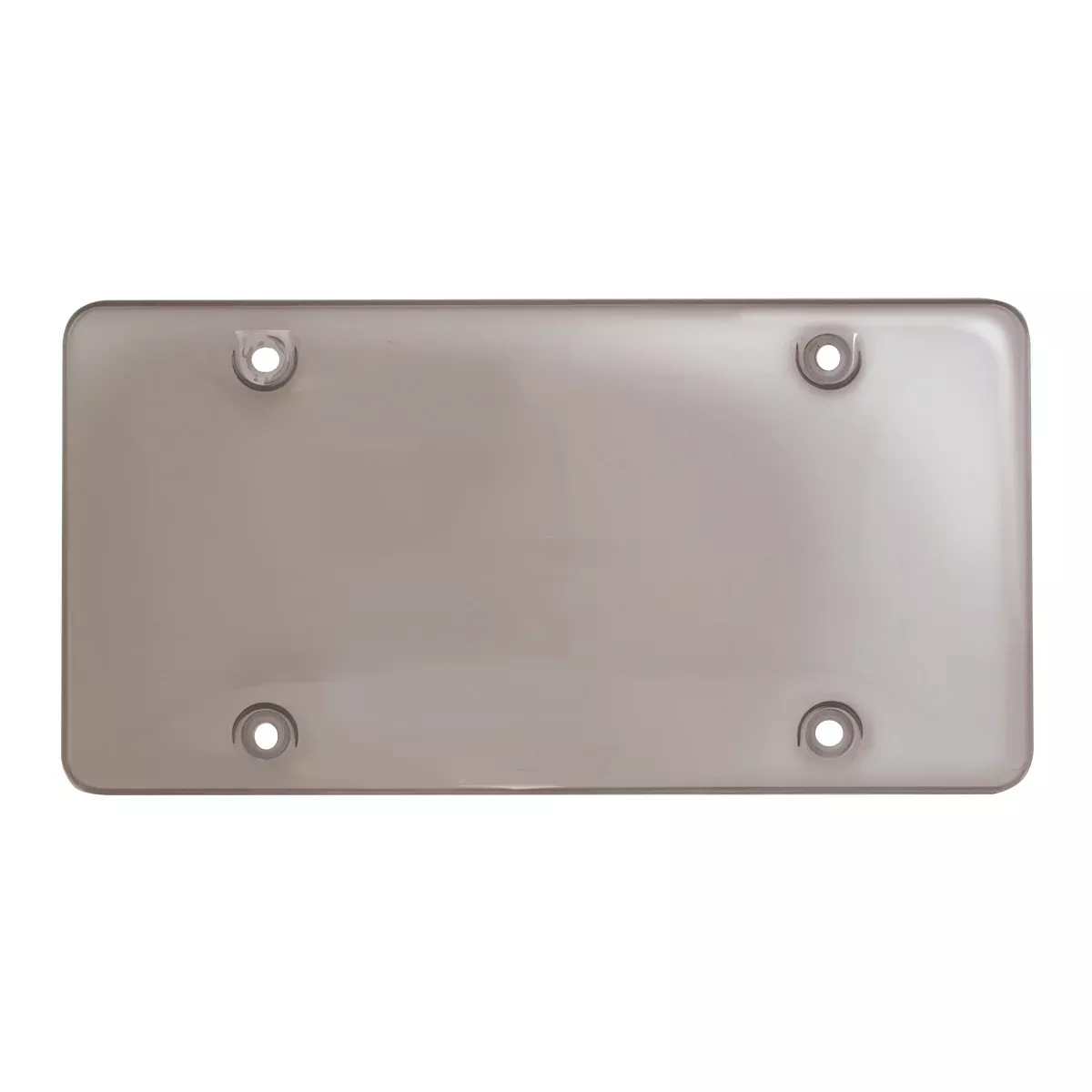 Smoked gray plastic license plate protector – bubble style